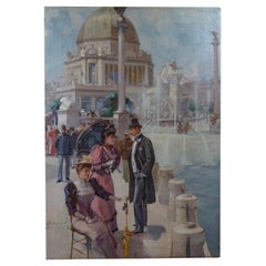 Period American Impressionist World Columbian Expositian Fair 0f 1893