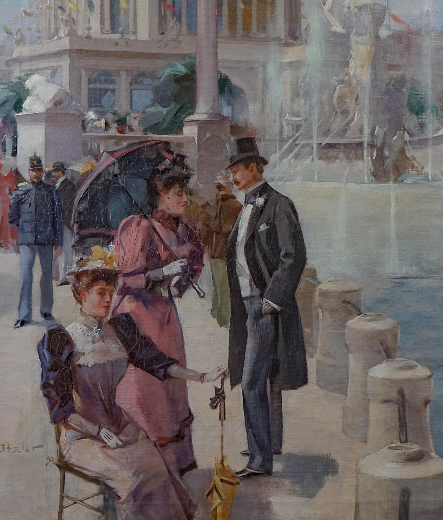 Periode Amerikanischer Impressionist Weltausstellung Kolumbianische Messe von 1893 (Impressionismus), Painting, von Hugh Ditzler 