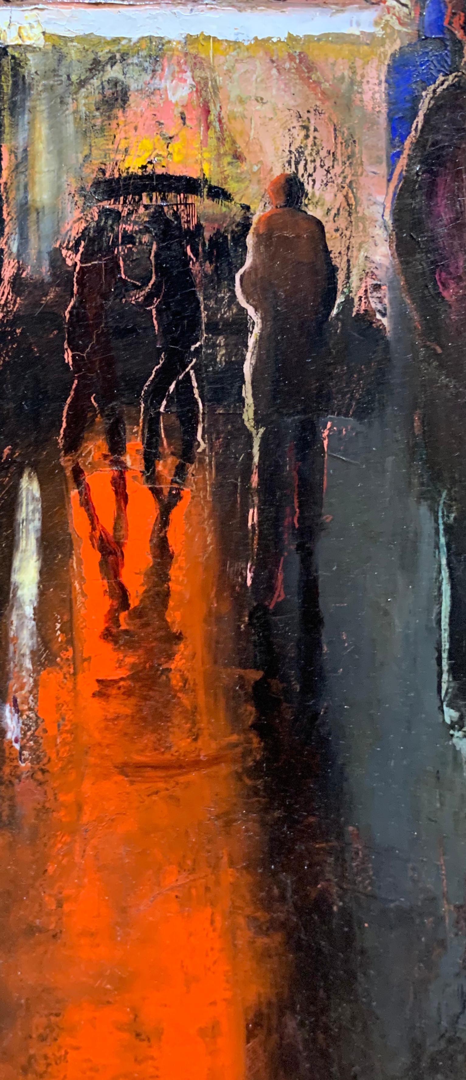 Margaret De Corini Pittura antica di strada parigina notturna in vendita 6
