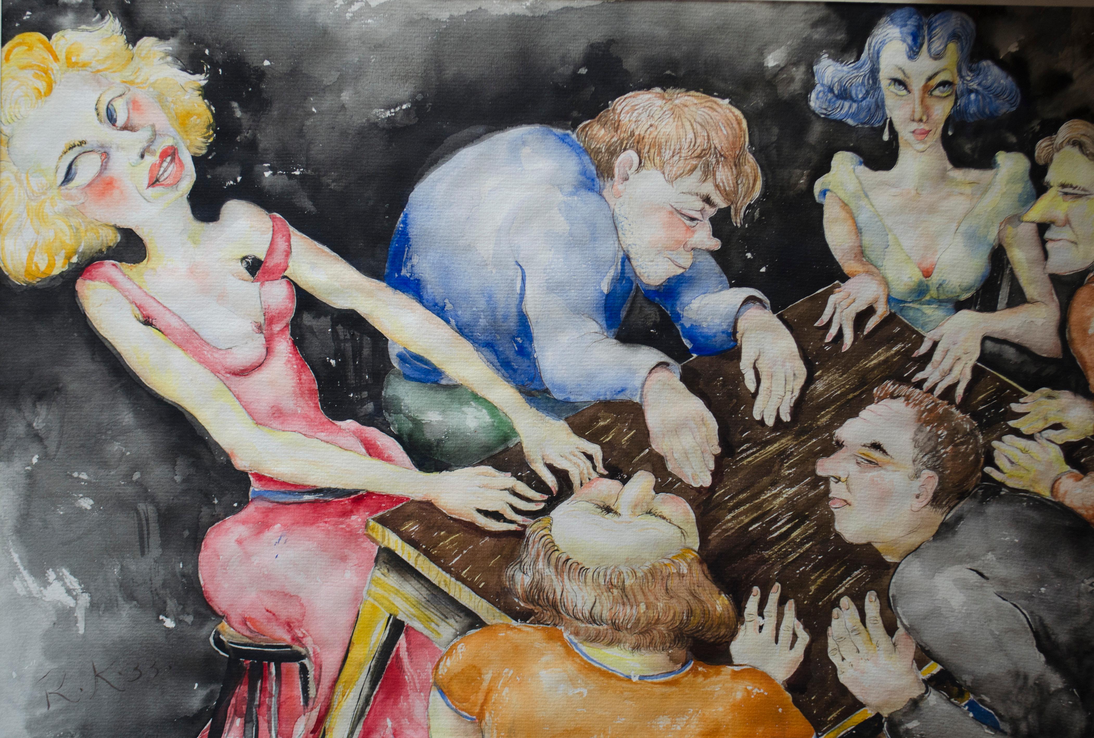 Richard Frans Kollorsz Figurative Painting – The Spiritualists