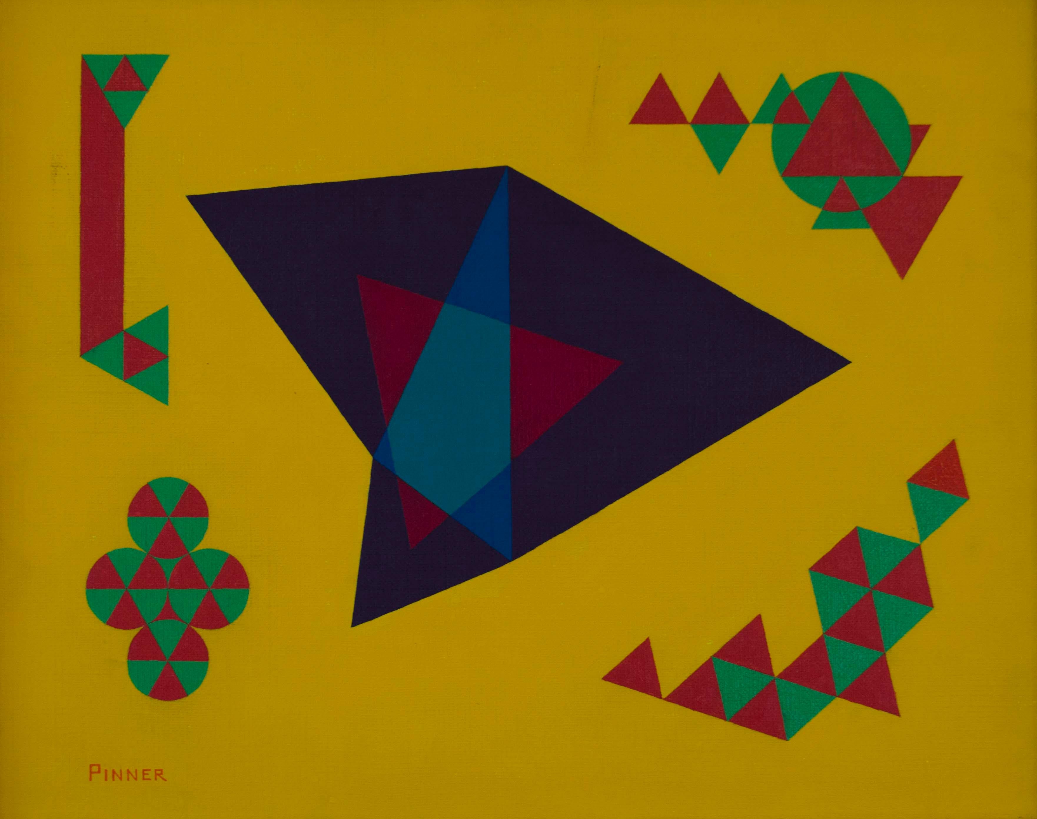Philip Pinner Abstract Painting - Equilateral  Variations