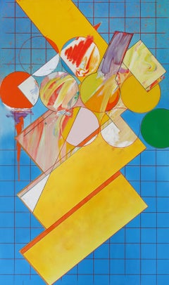 "The Domino Theory" Tim Isham oil on canvas geometric abstraction