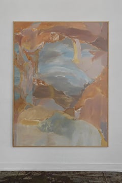 "Canyon" abstract landscape painting, oil on canvas by Skylar Hughes 2019