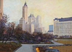 Retro "New York City, What it Was...", Bogomir Bogdanovic, Oil/Canvas, Impressionism