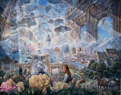 "The Artist in Search of a Subject", John Stephens, Acrylic Painting, Surrealism