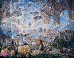 „Der Künstler auf der Suche nach einem Thema“:: John Stephens:: Acrylmalerei:: Surrealismus