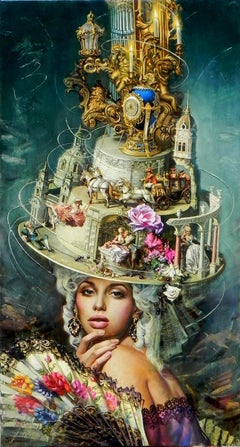 "Época de Elegancia", Oleg Turchin, Surrealismo, Sofisticado, Elaborado, Sombrero