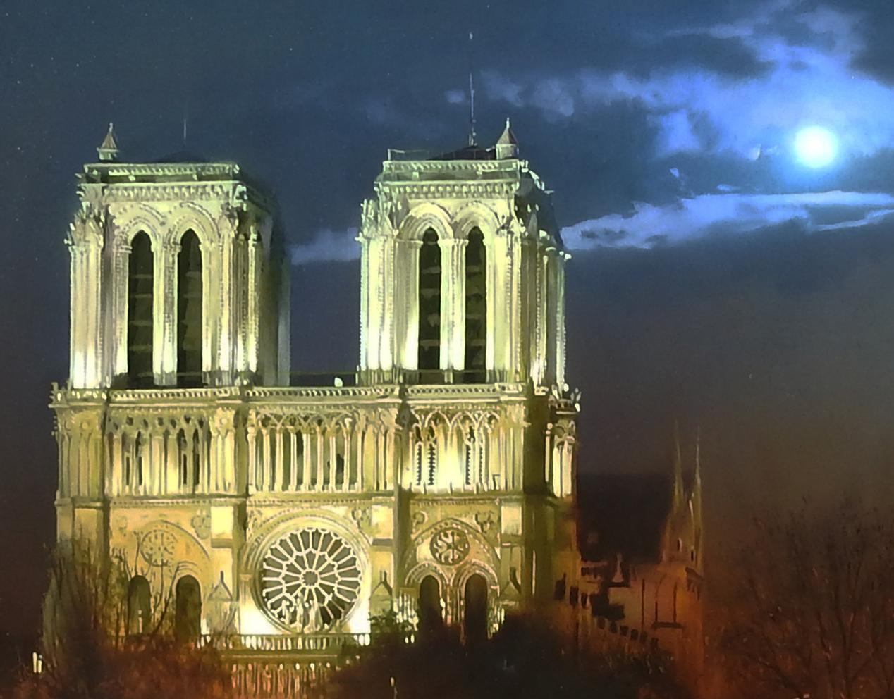 notre dame at night