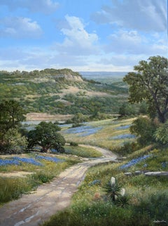 "Eagle Canyon Creek", George Kovach, Original Realistic Texas Landscape 60x48