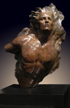 "Ex Nihilio Fragment 5", Frederick Hart, Figurative Bronze Sculpture, 42x29x16 