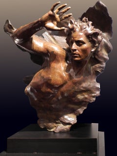 "Ex Nihilo Fragment 3", Frederick Hart, Figurative Bronze Sculpture, 43x31x18 in