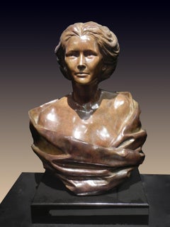 "The Artist's Wife", Frederick Hart, Figurative Bronze Sculpture, 25x21x13 in.