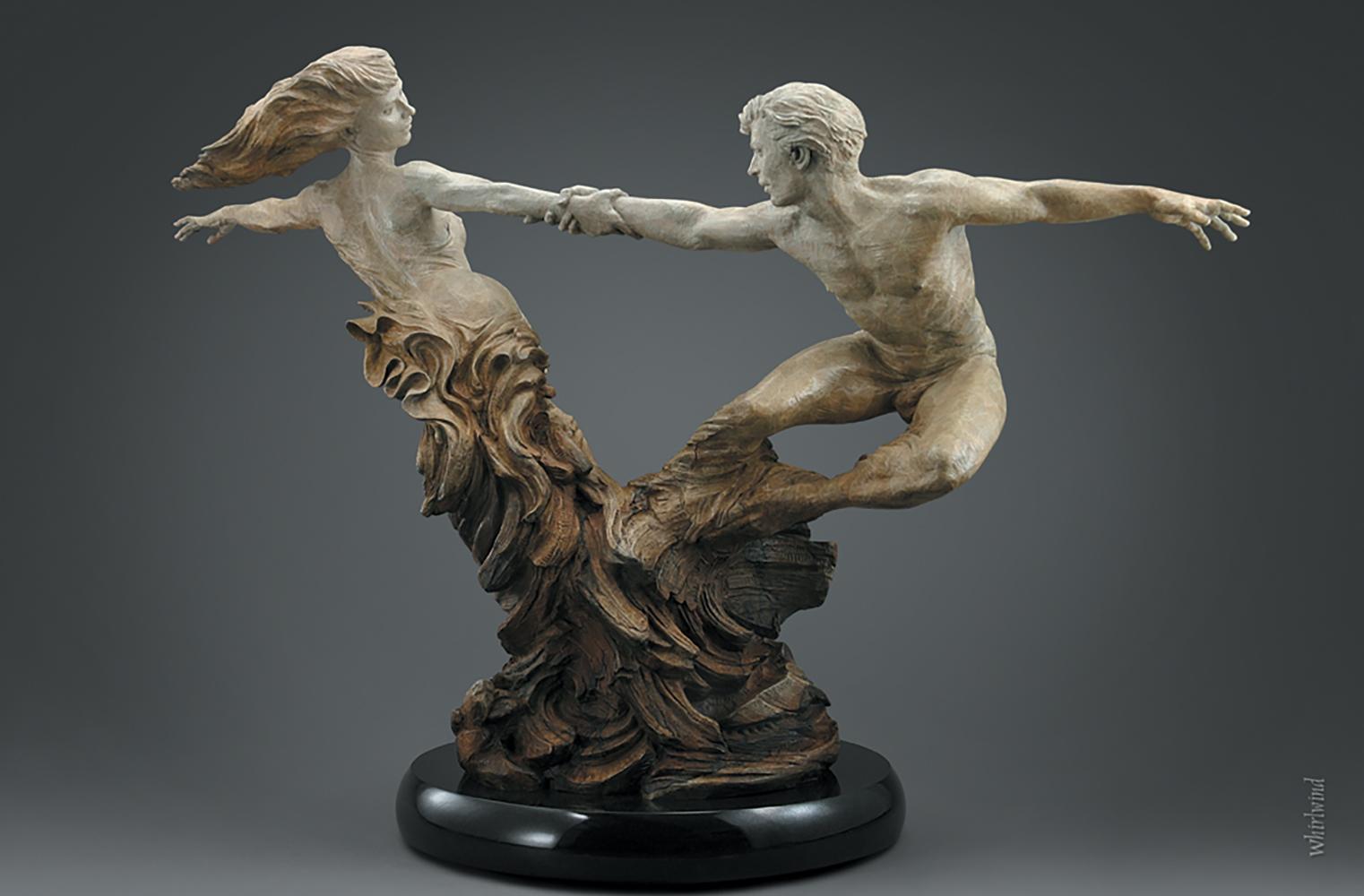 « Whirlwind, Martin Eichinger, Figuratif, Bronze, Romantic, 54x84x72 po.