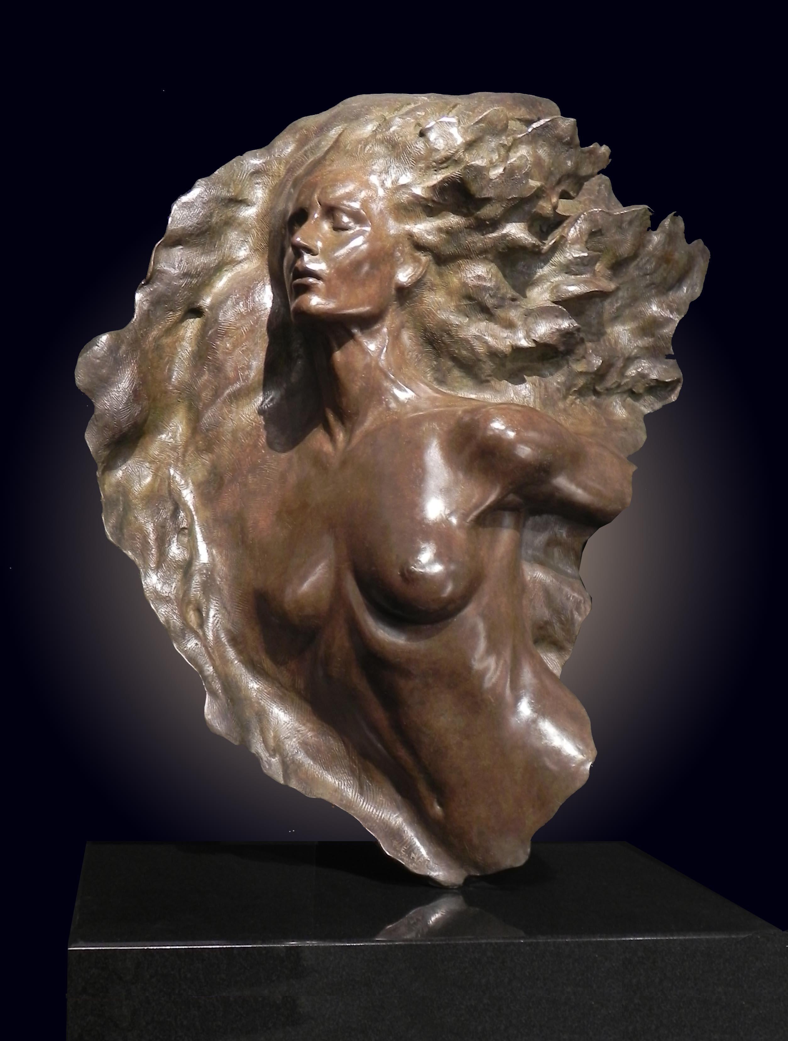 « Ex Nihilo Fragment 2 », Frederick Hart, Sculpture en bronze, Figure de femme