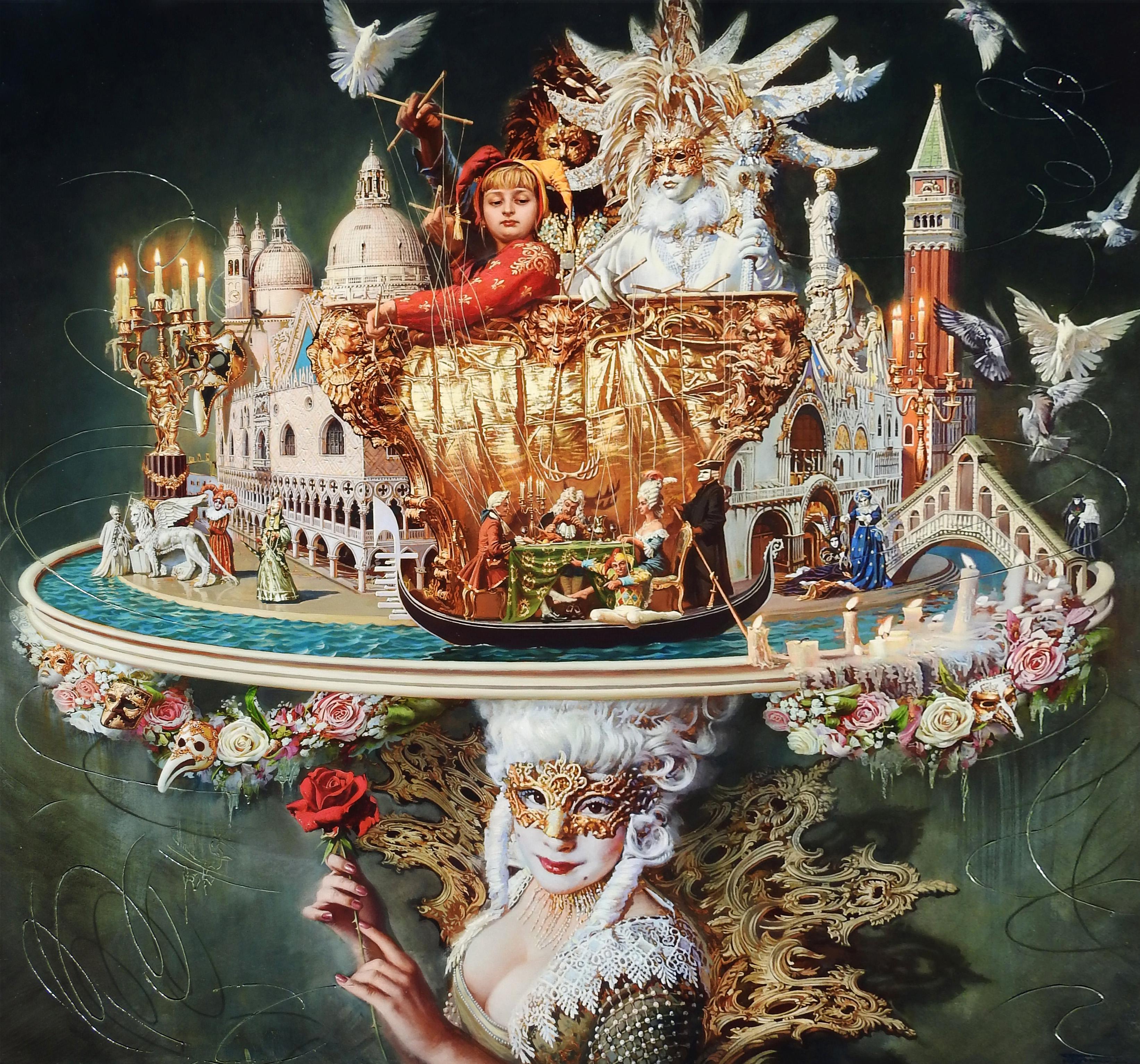 Raymond Mauchamps - Original French Surrealist Signed Oil Painting at ...