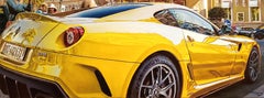 "Ferrari gialla", Oleg Turchin, Olio su tela, 36" x 54", Pittura fotorealistica
