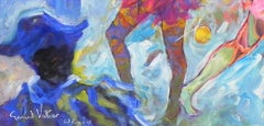 "Folle danse d'Harlequin", Gerard Valtier, Oil on Canvas, French, Dance, Music