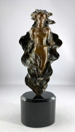 "Woman w/ Outstretched Arm", Frederick Hart, Bronze Figurative Sculpture, 20x7x4