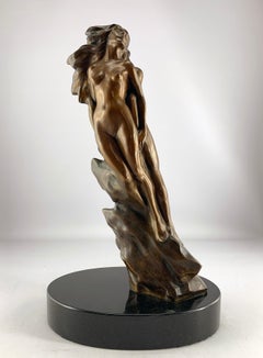 « Union », Frederick Hart, Sculpture figurative en bronze, 19x11x7 pouces, Femme et homme