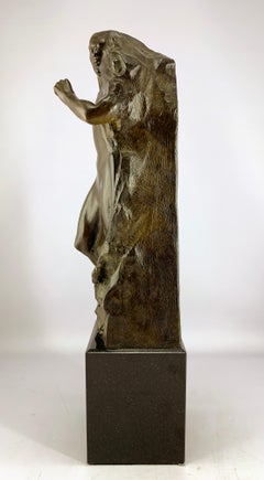 "Adam Maquette", Frederick Hart, Bronze Figurative Man Sculpture, 21x5x5 in.