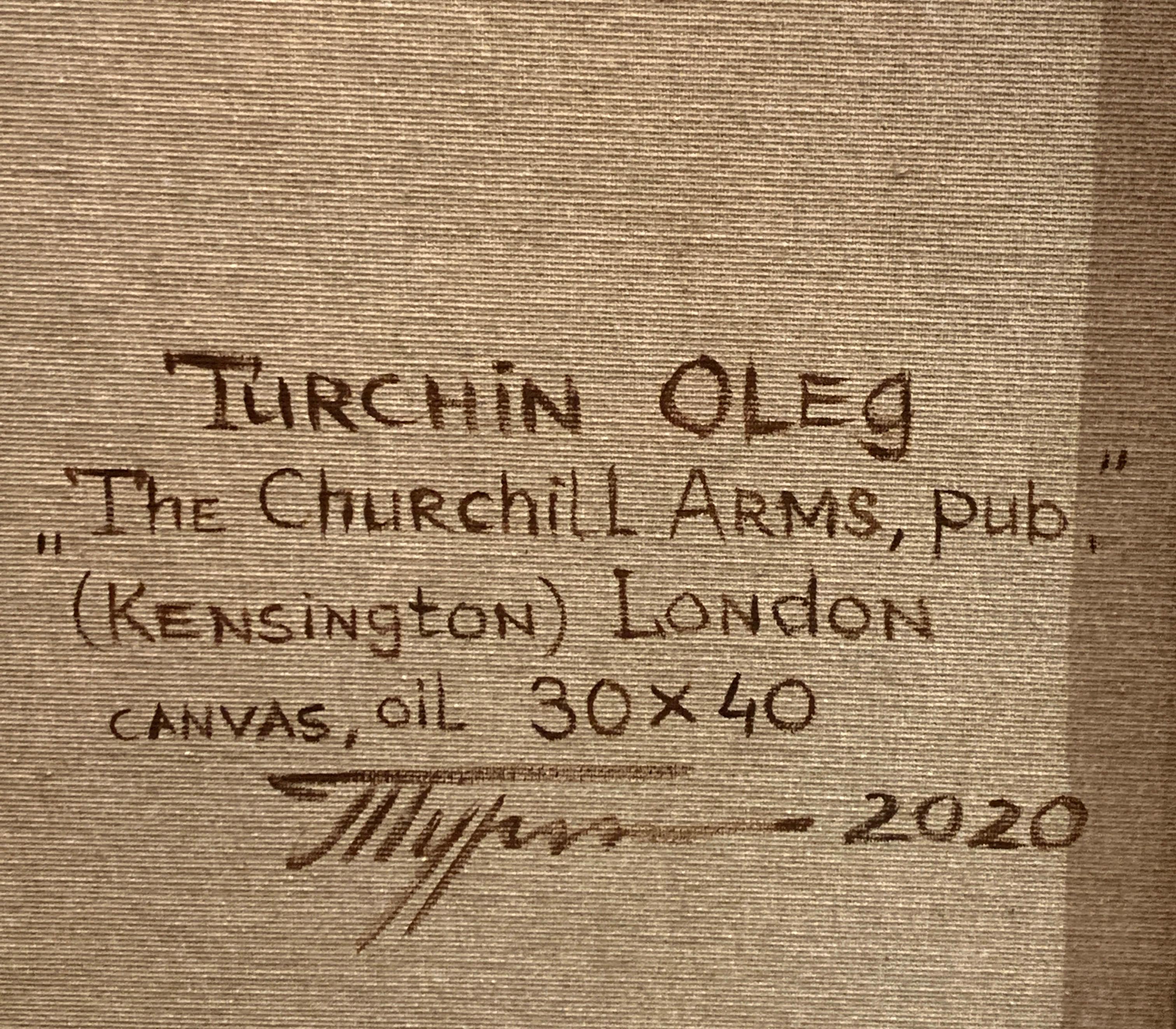 „“Die Churchill-Arme“, Oleg Turchin, Öl auf Leinwand, 30x40, Original, Fotorealismus im Angebot 5