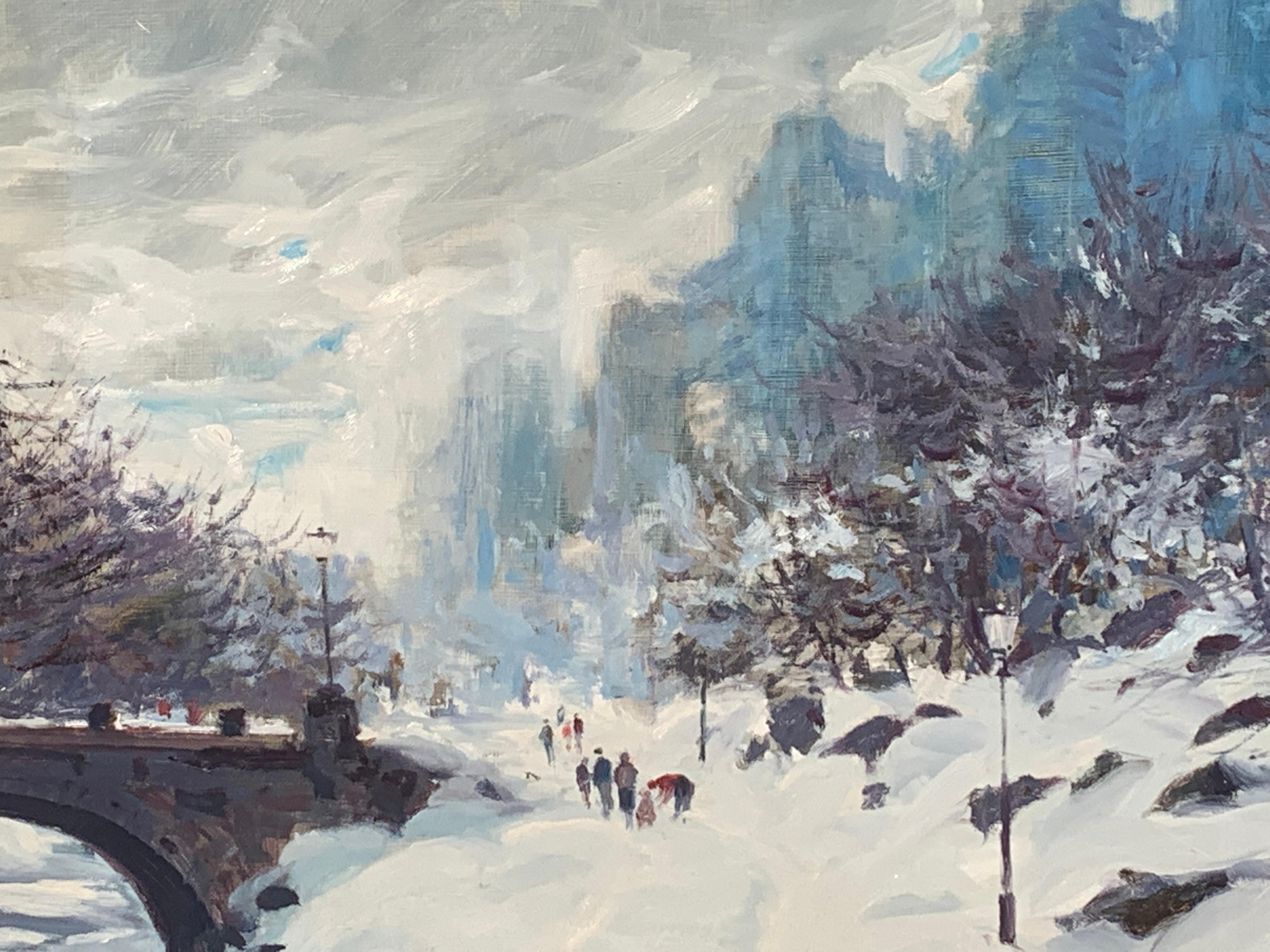 snow in new york painting