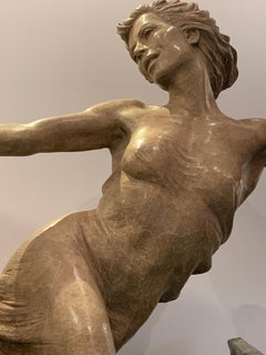 "Torbellino", Martin Eichinger, Figurativo, Bronce, Romántico, 54x84x72 pulg.