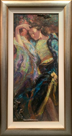 "Sleeping Beauty", George Tsui, Original Oil on Canvas, 47x19 in., Figurative