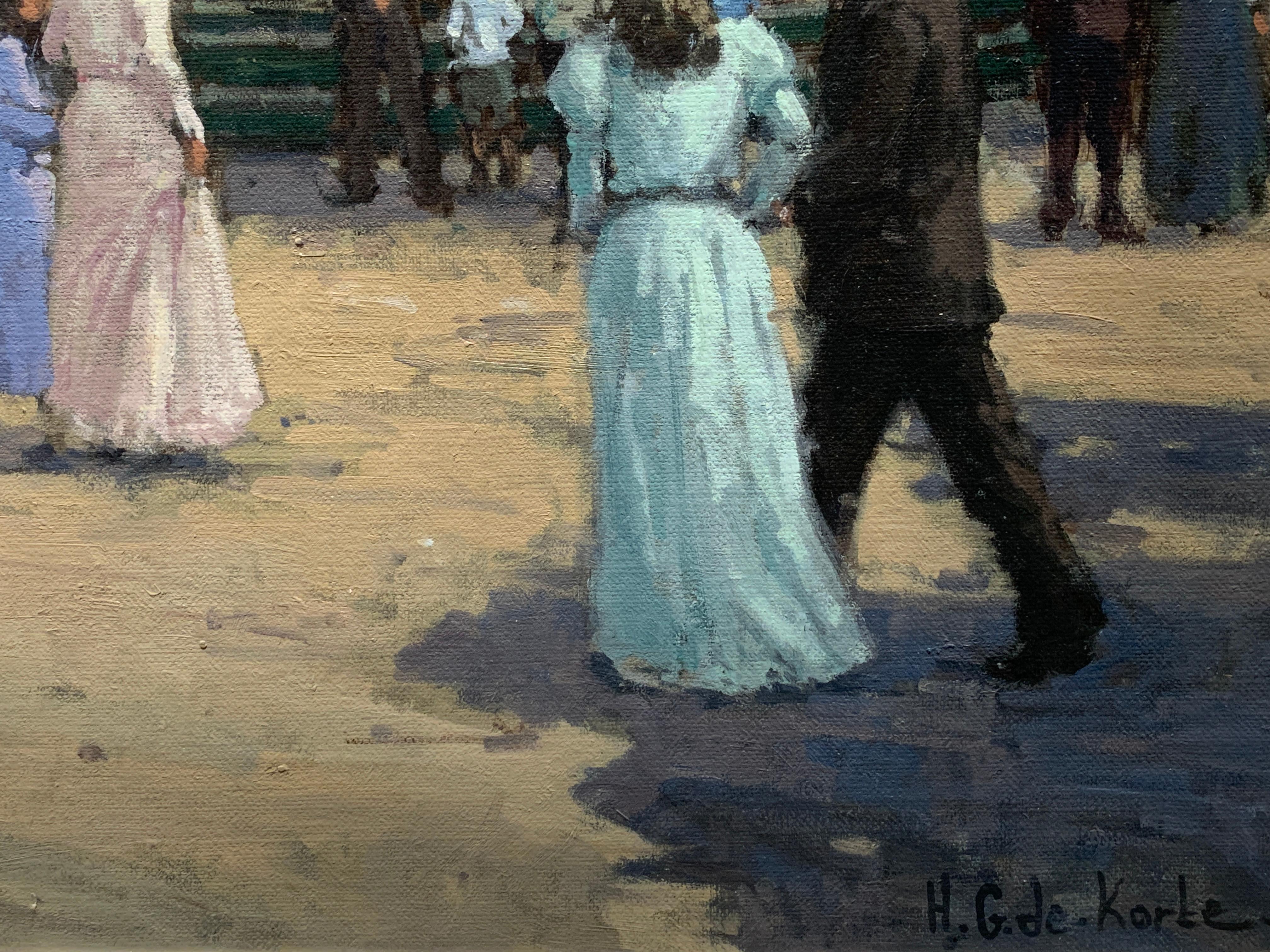 „Carousel“, Henni de Korte, 23x27 Zoll, Öl auf Leinwand, klassischer Impressionismus (Schwarz), Landscape Painting, von H. G. de Korte