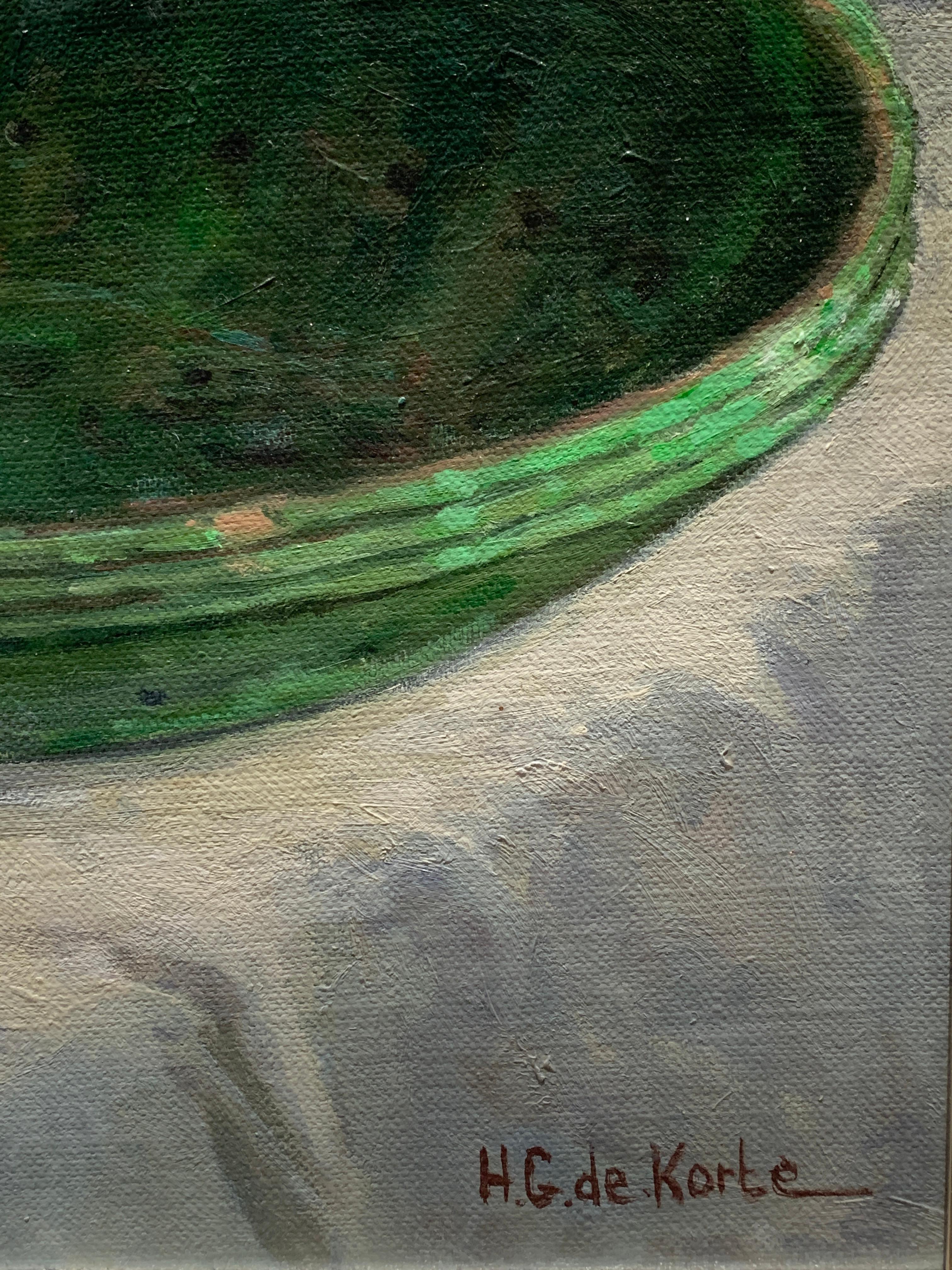«looms in Morning Light », Henni de Korte, 24x20, huile sur toile, impressionnisme - Impressionnisme Painting par H. G. de Korte