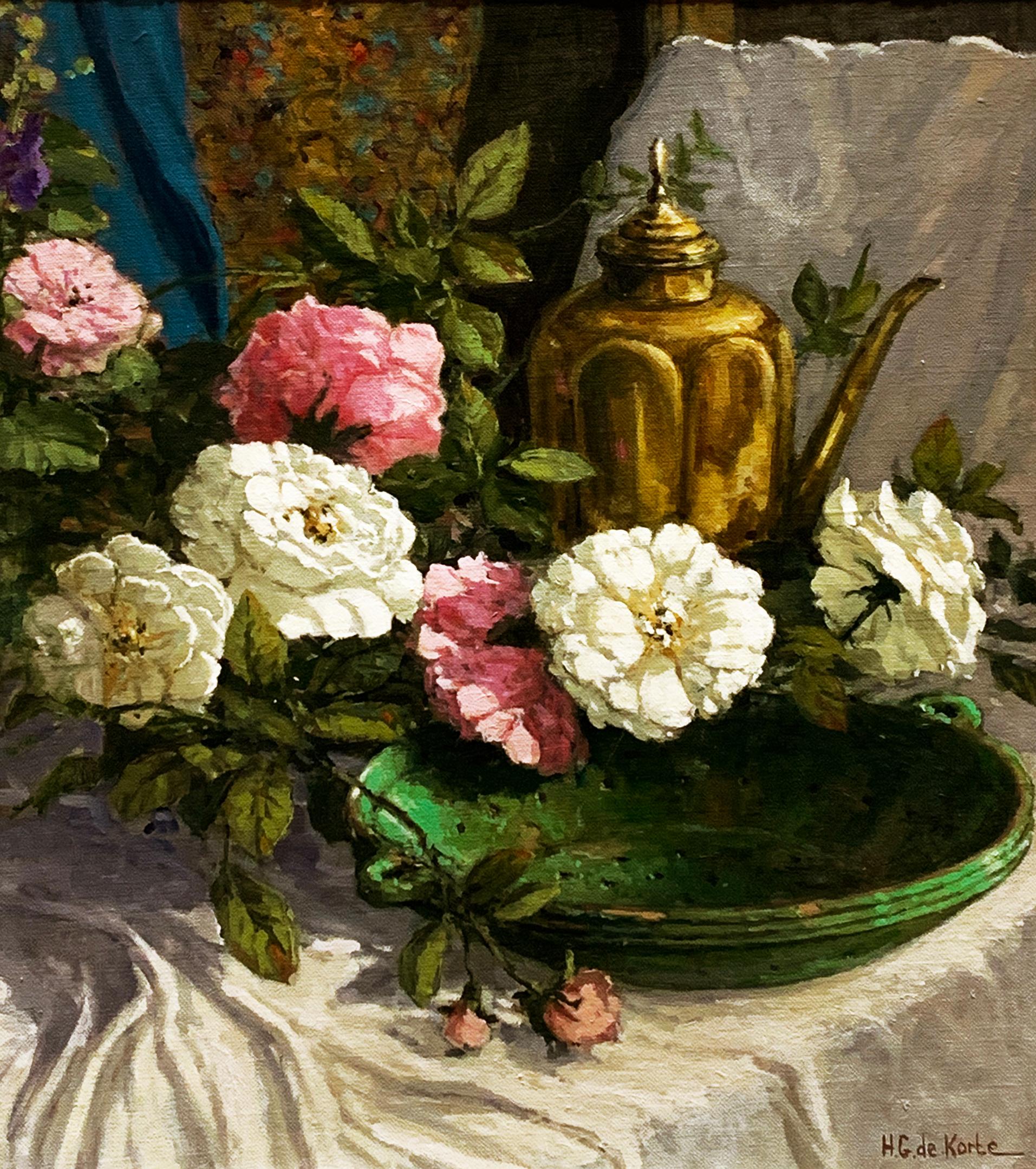 "Blooms in Morning Light", Henni de Korte, 24x20, Oil on Canvas, Impressionism