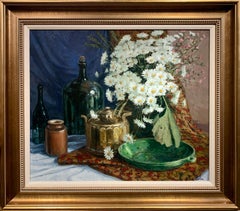 "Still Life w/ Daises", Henni de Korte, 23x27, Oil on Canvas, Impressionism