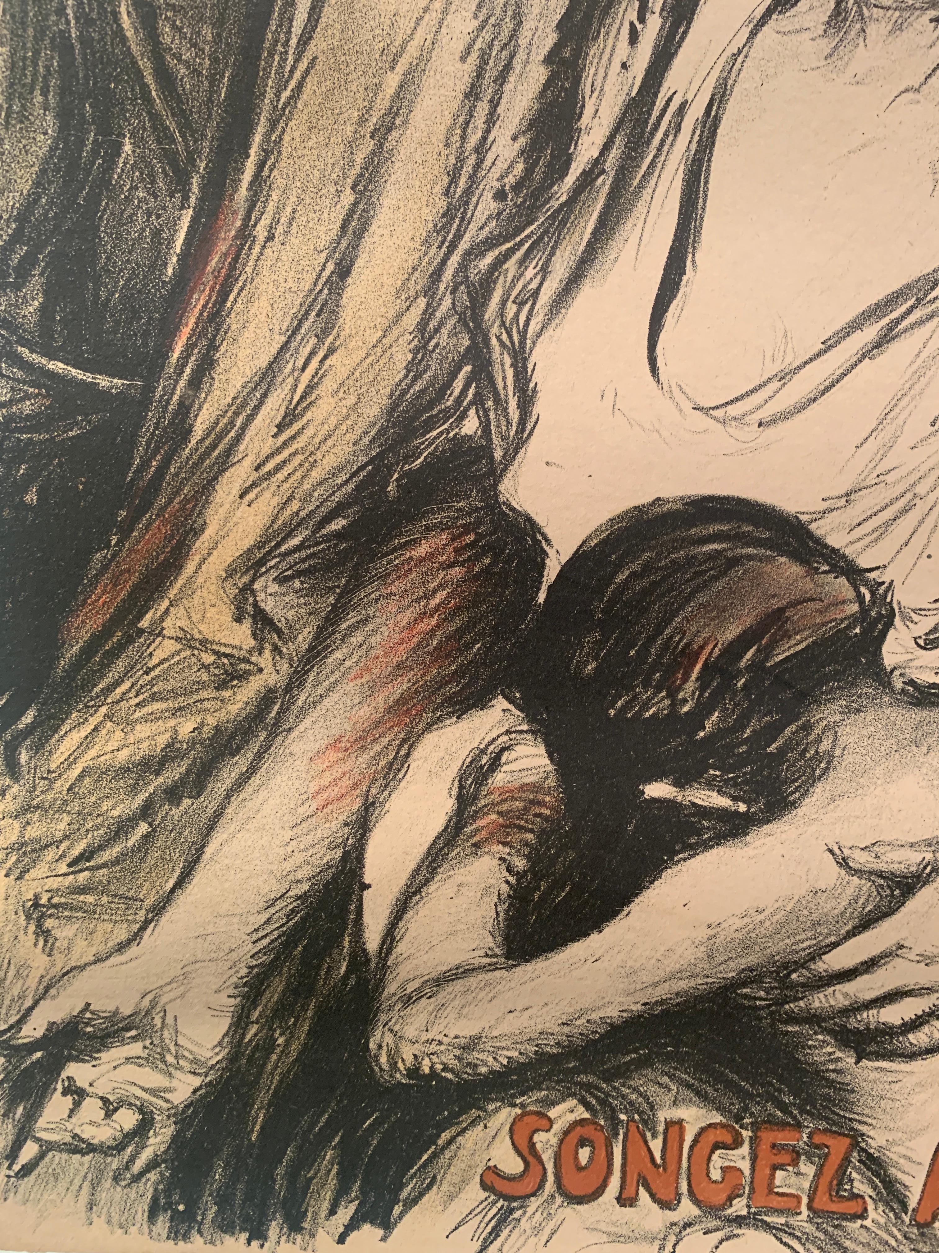 Affiche française ancienne d'origine, « Journee », Charles D. Fouqueray, Lithographie en vente 3