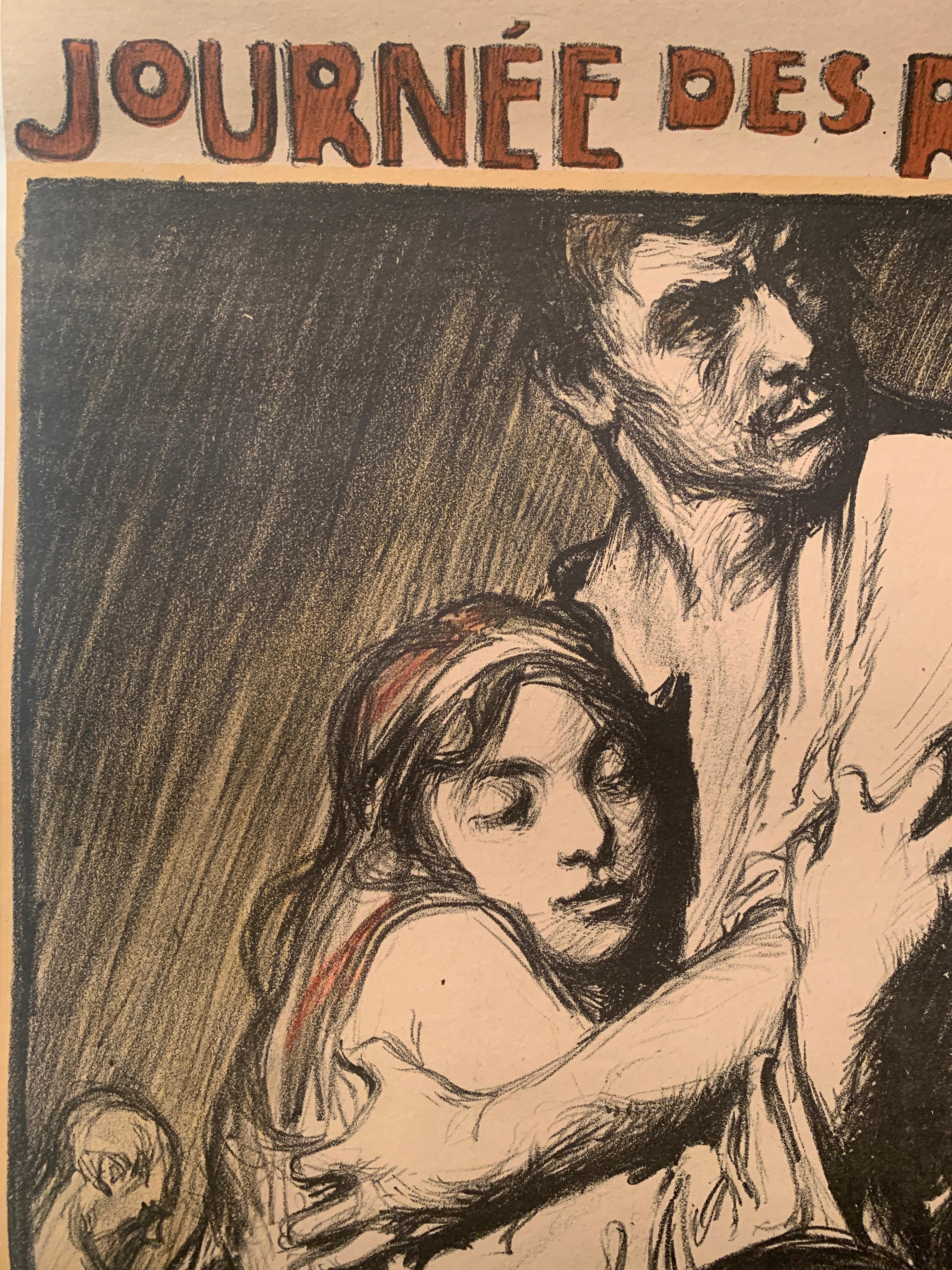 Affiche française ancienne d'origine, « Journee », Charles D. Fouqueray, Lithographie en vente 6