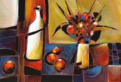 "Reflets", Jean-Claude Gaugy, Óleo sobre tabla, Francés, Contemporáneo, Naturaleza muerta