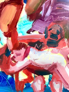 Contemporary and Colorful Mixed Media on Paper - Abstract Expressionist