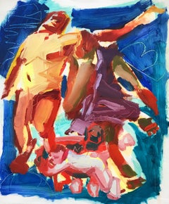 Contemporary and Colorful Mixed Media on Paper - Abstract Expressionist