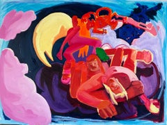 Surreal Abstract Expressionist Large Scale Oil on Canvas by Contemporary Artist