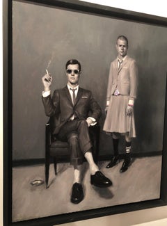 Rainer Andreesen, "Study for "The Ashtray", contemporary portrait oil painting