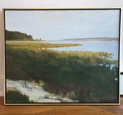 Terry Elkins, "Northwest Creek", traditional landscape oil painting water view