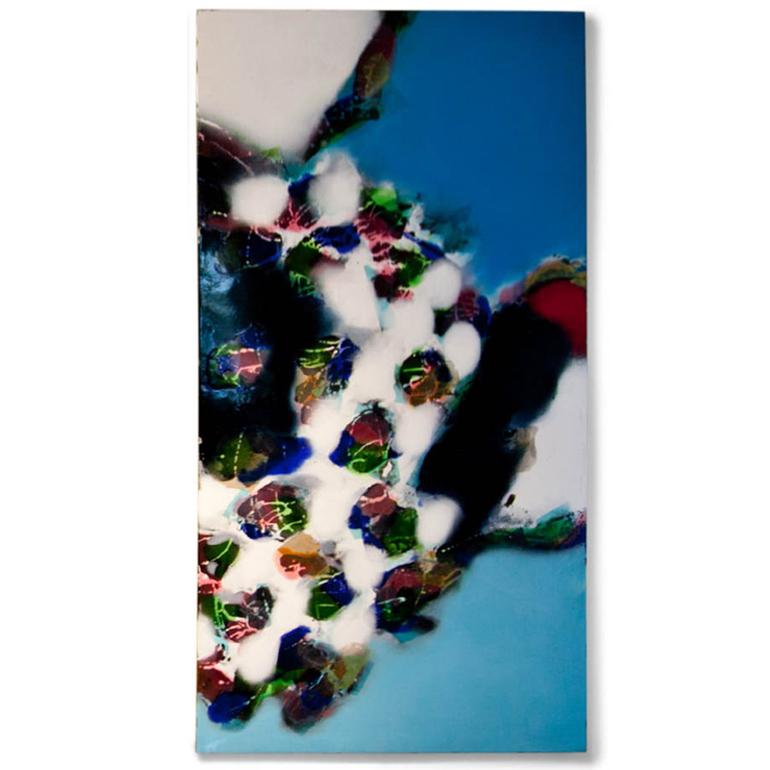 Triptych, Stefan Knapp, 20th Century, Enamel on Metal, Abstract Painting 2