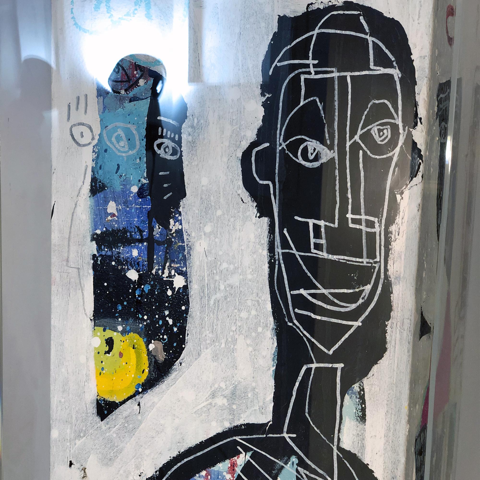 Colonne White, Monsieur Jamin, 2018, Acrylic Paint on Wood under Glass 8