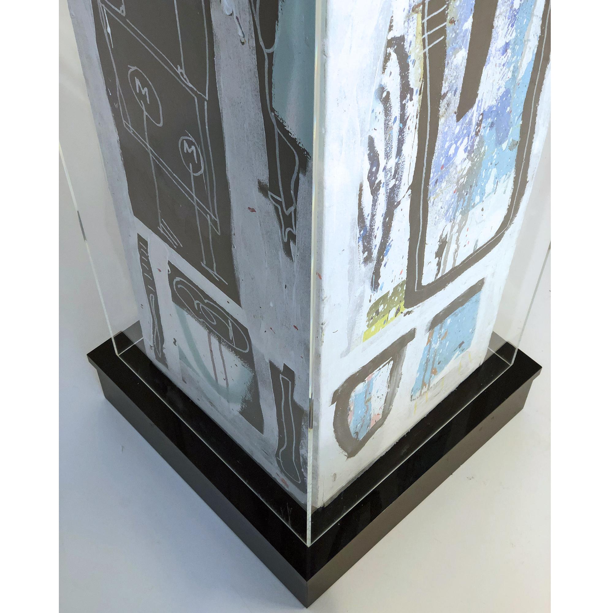 Colonne White, Monsieur Jamin, 2018, Acrylic Paint on Wood under Glass 10