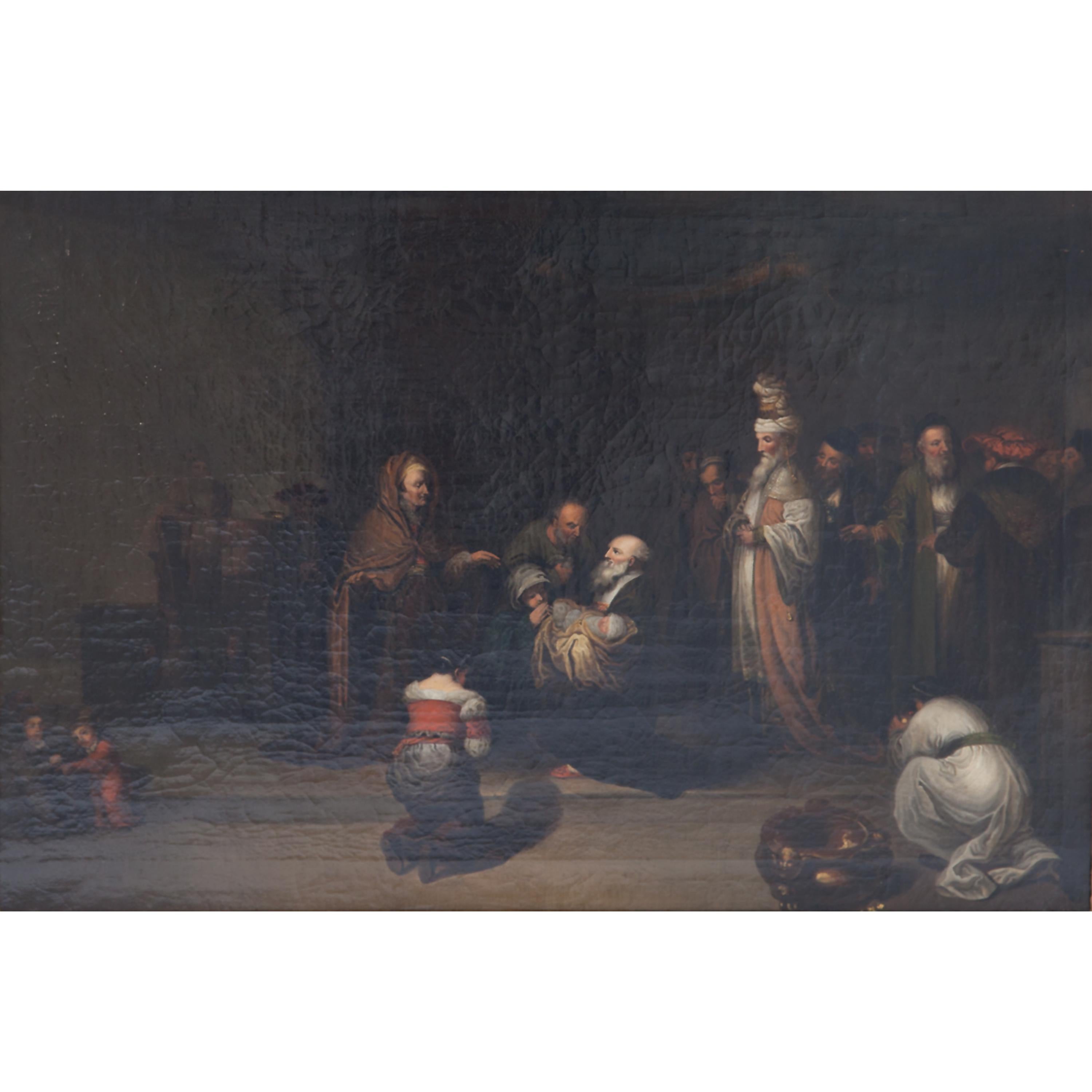 Unknown Figurative Painting - Presentation in the Temple, Copy of Original by Christian Wilhelm Ernst Dietrich