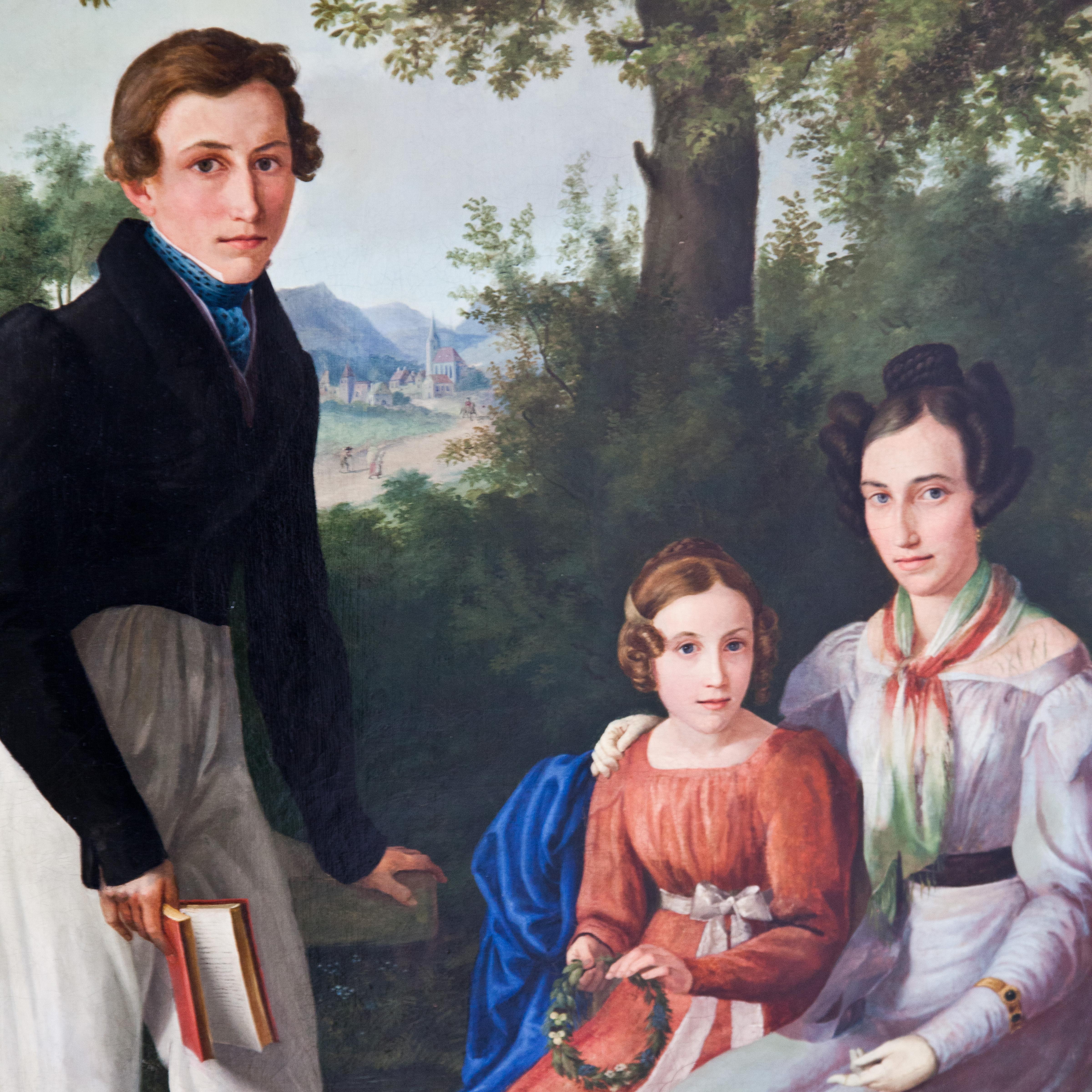 victorian family portrait painting