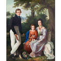 Biedermeier Portrait, 19th Century, Oil Paint on Canvas, German School