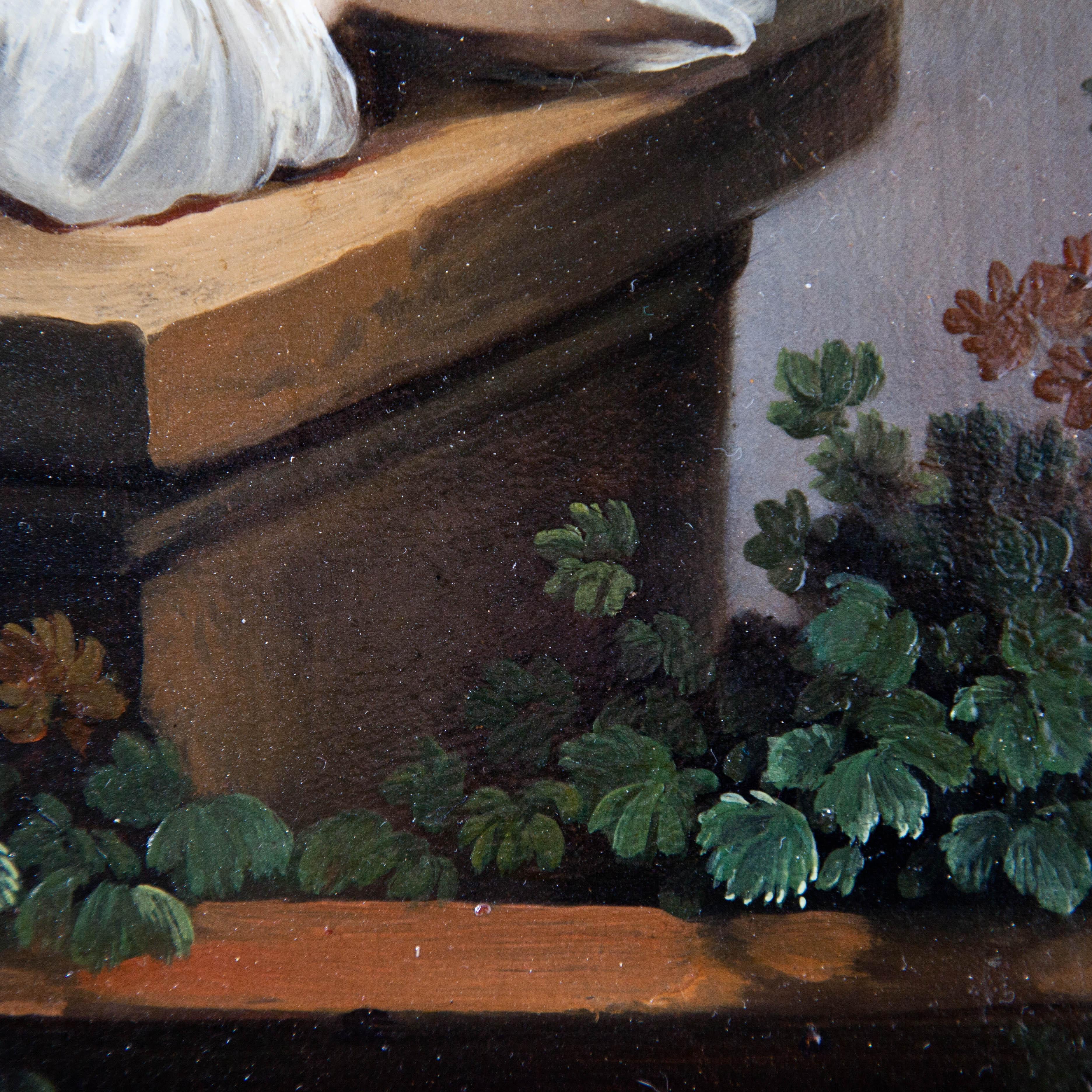 Attribuito a C. W. E. Dietrich, Dipinti di finestre pendenti, Olio su legno in vendita 6