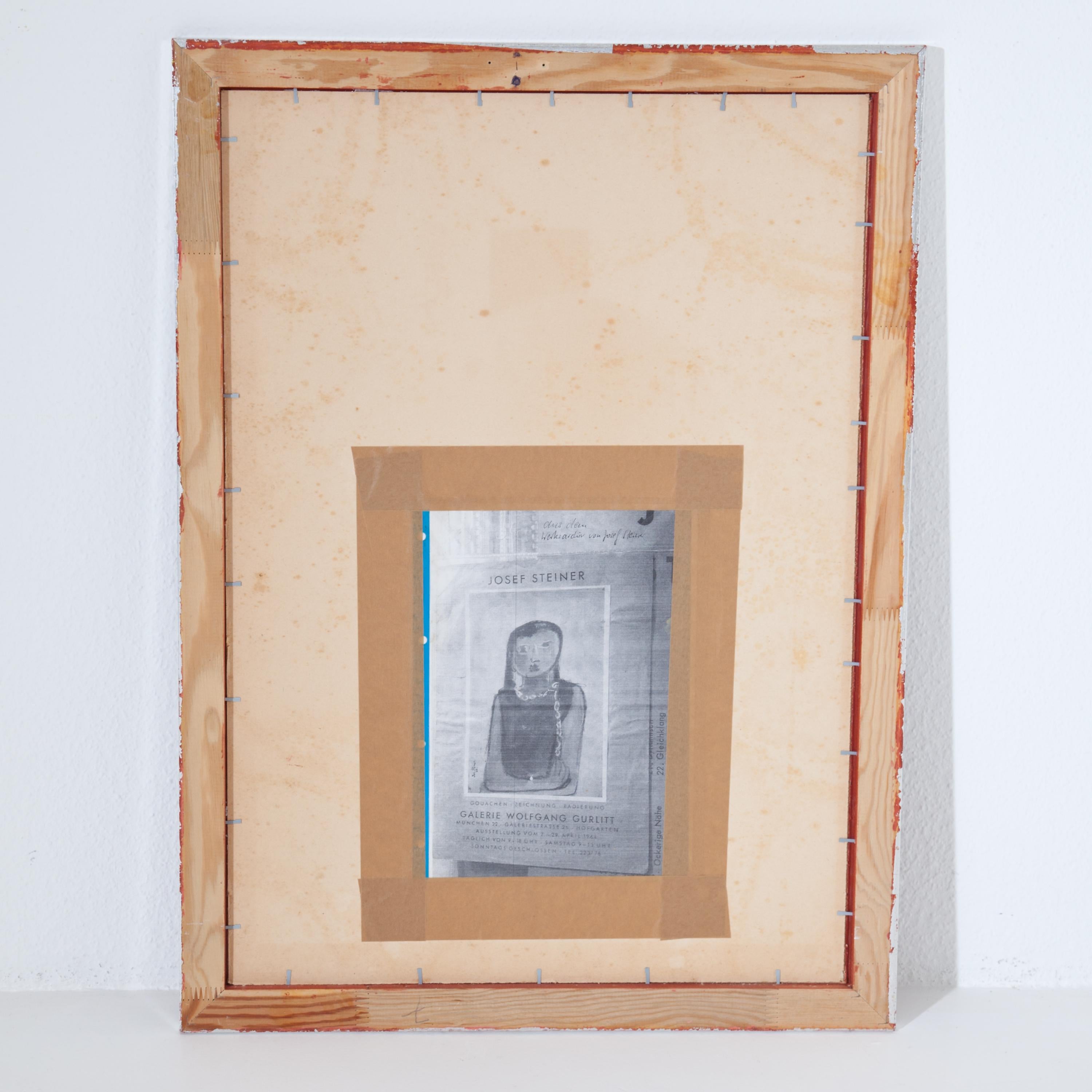 Josef Steiner (1899-1977), The White Lady, around 1960/70, Oilpaint on Cardboard 6