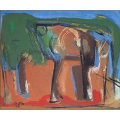 In the Forest, 1957, Josef Steiner (1899-1977), Abstract Landscape, Oil Canvas