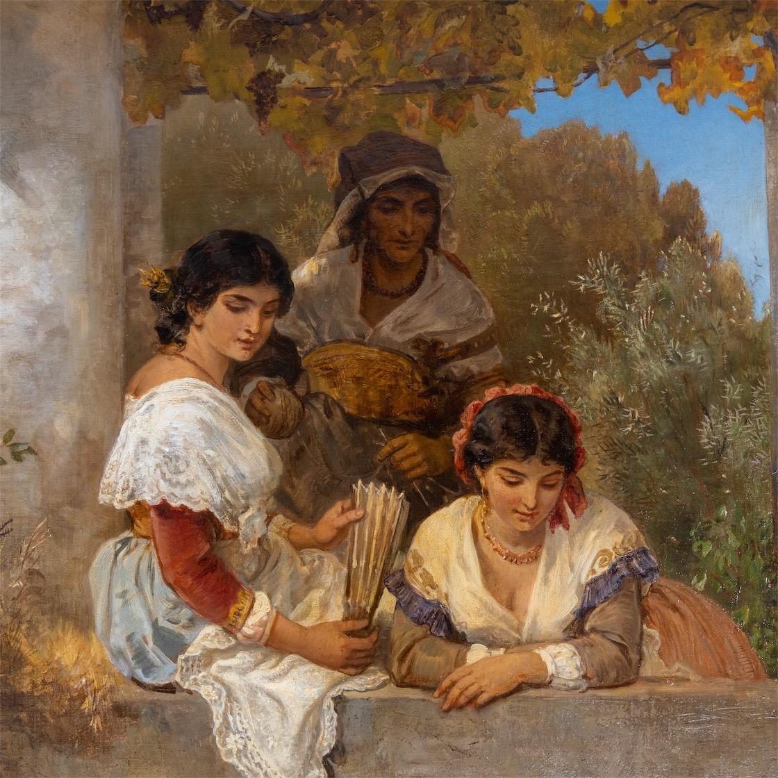 Joseph Fay (1812-1875) Anfänge an die schönen Schwestern, Dsseldorf School 1872 5